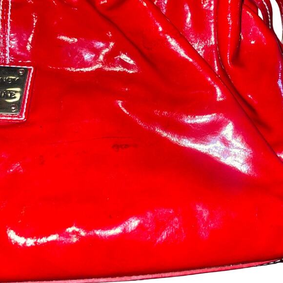 Dooney & Bourke Vintage Red Patent Leather Hayden Shoulder Handbag Purse - Picture 5 of 8